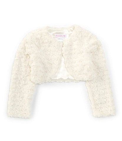 Bonnie Jean Little Girls 2T-6X Long Sleeve Faux-Fur Bolero Jacket