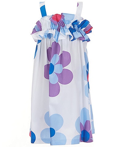 Bonnie Jean Little Girls 2T-6X Oversized Floral Sleeveless Sun Dress