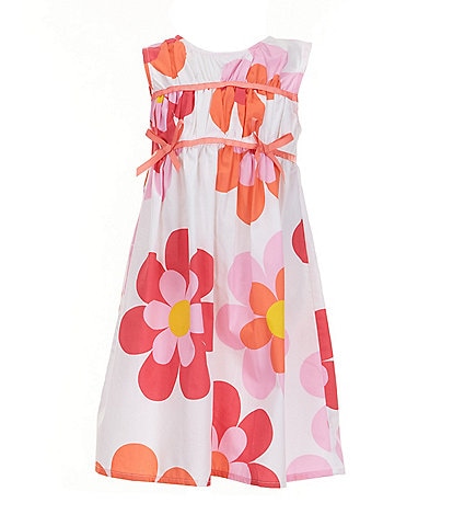 Bonnie Jean Little Girls 2T-6X Oversized Floral Sleeveless Sun Dress