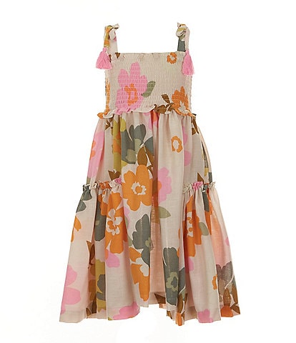 Bonnie Jean Little Girls 2T-6X Sleeveless Floral-Printed Fit-And-Flare Dress