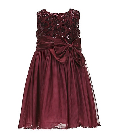 Bonnie Jean Little Girls 2T-6X Sleeveless Sequin-Embellished Floral Bodice/Tulle-Skirted Ballerina Dress