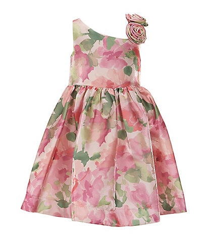 Bonnie Jean Little Girls 4-6X Sleeveless Floral-Printed Fit & Flare Mikado Dress