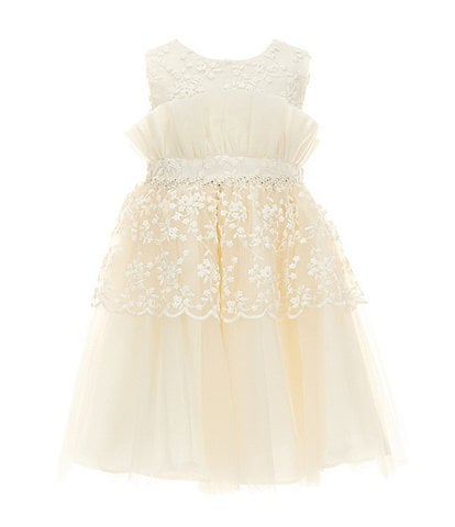 Bonnie Jean Little Girls 4-6X Sleeveless Lace-Bodice/Peplum Skirted Fit-And-Flare Dress