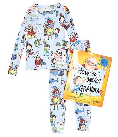 Books To Bed Little/Big Boys 2-10 How to Babysit Grandpa 2-Piece Pajama and Book Set
