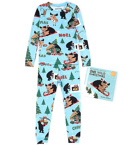 Books To Bed Little/Big Boys 2-10 Wild About Christmas 2-Piece Pajama & Book Set