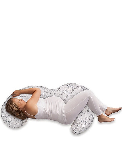 Boppy Total Body Pregnancy Pillow - Gray Scattered Leaves