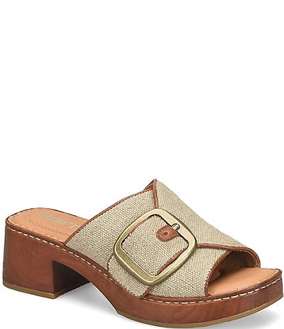 Born Bangle Buckle Platform Slide Sandals