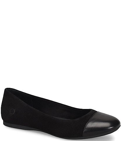 Born Batti Suede Cap Toe Ballet Flats