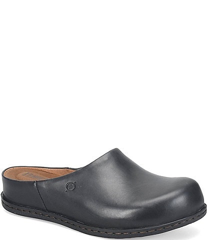 Born Elliot Leather Slip On Clogs
