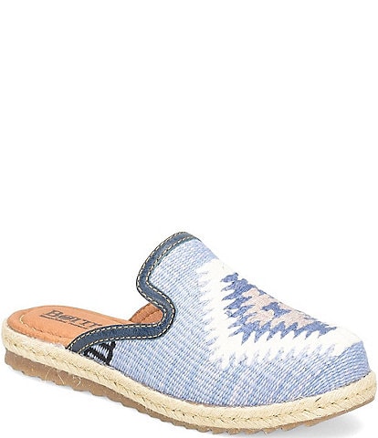 Born Gretta Handwoven Geometric Medallion Espadrille Mules