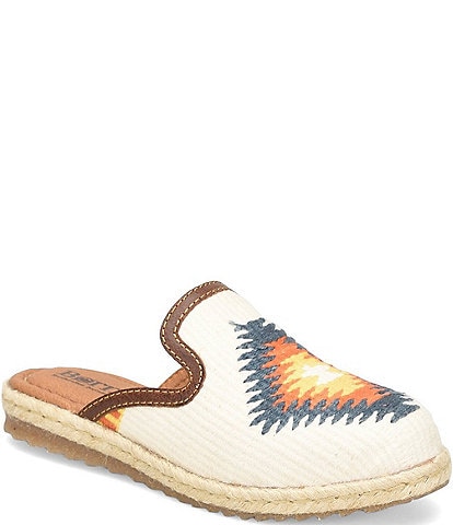 Born Gretta Handwoven Geometric Medallion Espadrille Mules