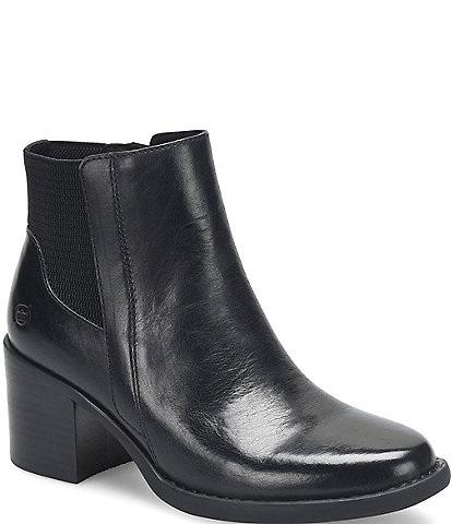 Born Henni Leather Chelsea Zip Booties