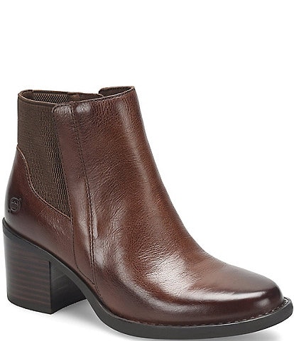 Born Henni Leather Chelsea Zip Booties