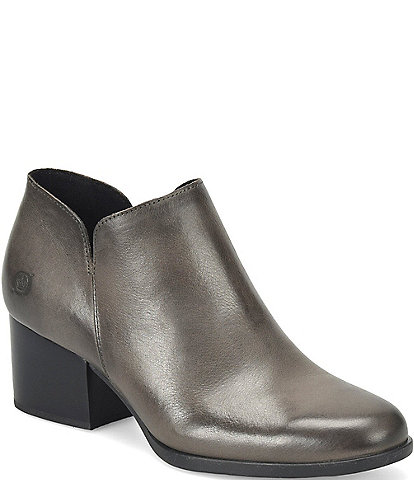 Grey Leather Dally outlet Booties