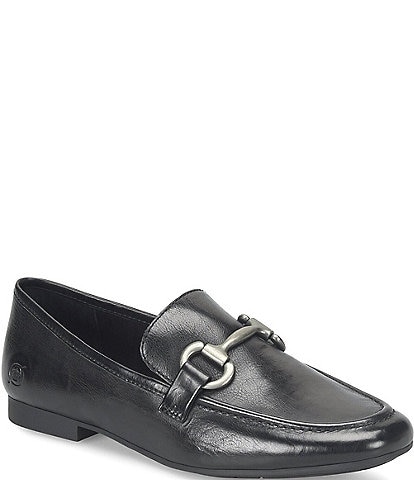 Born Leyla Leather Bit Buckle Loafers