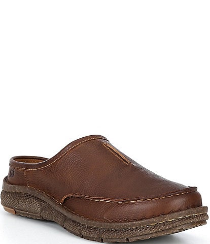 Born Men's Heath Leather Clogs