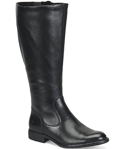 Born North Leather Wide Calf Tall Riding Boots