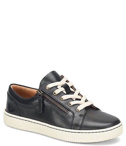 Born Women's Paloma Leather Zip Lace-Up Sneakers