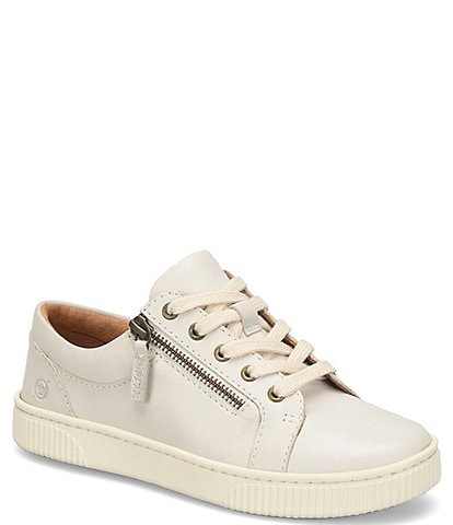 Born Women's Paloma Leather Zip Lace-Up Sneakers