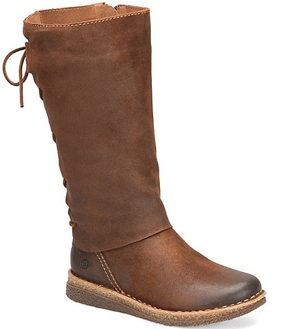 Born Sable Inside Zip Leather Tall Boots