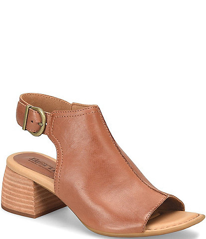Born Sage Leather Block Heel Sandals