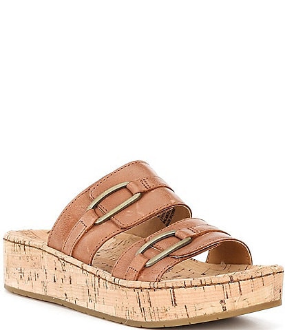 Born Solina Leather Wedge Sandals
