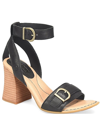 Born Tahlia Ankle Strap Stacked Heel Sandals