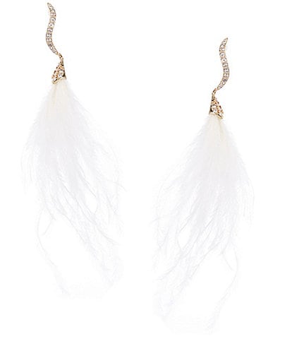 Borrowed & Blue By Southern Living Pave Feather Drop Earrings
