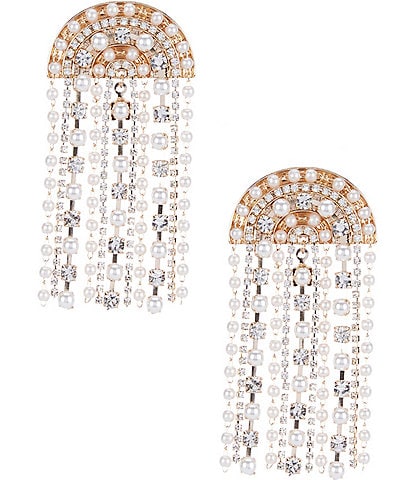 Borrowed & Blue by Southern Living Arch Chandelier Pearl Crystal Statement Earrings