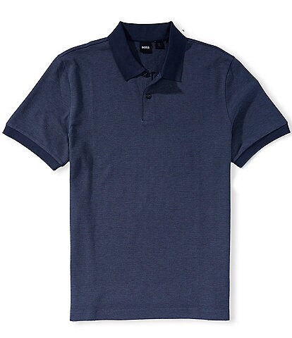BOSS Bubble-Structure Short Sleeve Polo Shirt