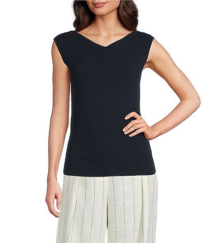 BOSS by Hugo Boss Faitini Ribbed Knit V-Neck Sleeveless Top