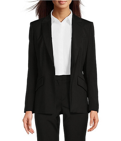 BOSS by Hugo Boss Jabinalah Virgin Wool Notch Lapel Collar Long Sleeve One-Button Blazer & Slim Leg Ankle Pants