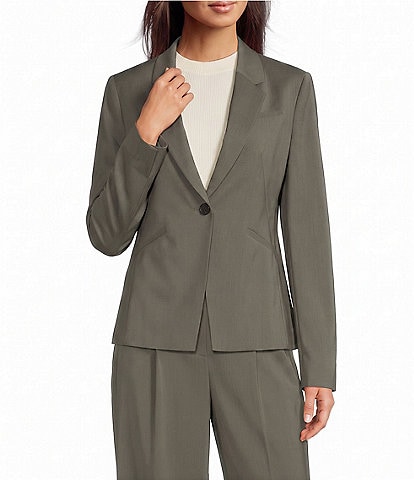 BOSS by Hugo Boss Jiah Wool Notch Lapel Collar Long Sleeve One-Button Coordinating Blazer