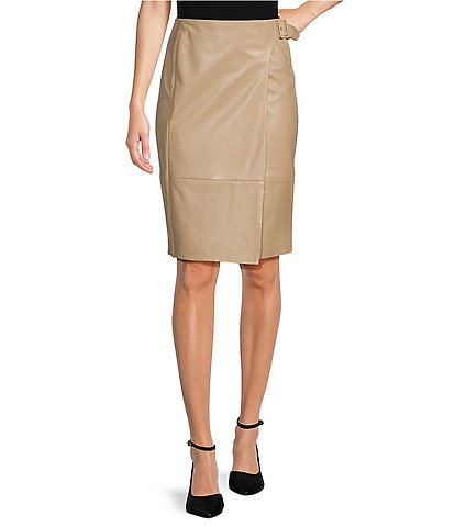 BOSS by Hugo Boss Setoya Lamb Leather Pencil Skirt