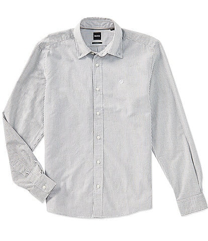 BOSS H-Liam Stripe Long Sleeve Woven Shirt