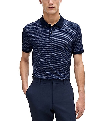 BOSS Parlay Mini Pattern Short Sleeve Polo Shirt