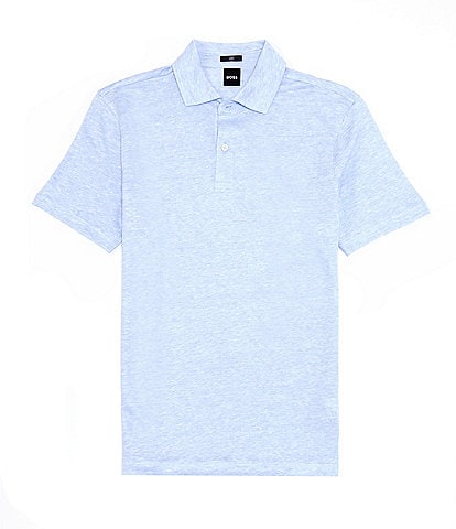 BOSS Press 54 Linen Short Sleeve Linen Polo Shirt