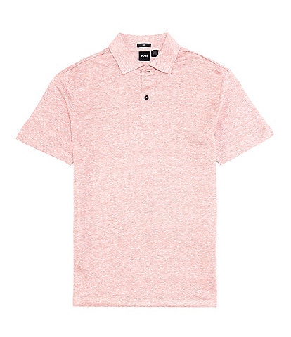 BOSS Press 54 Linen Short Sleeve Linen Polo Shirt