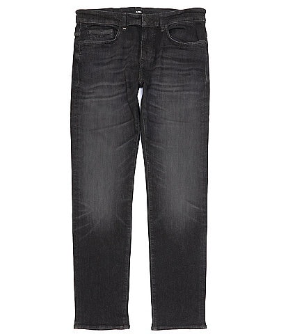 BOSS Slim-Fit Delaware Charcoal Stretch Denim Jeans