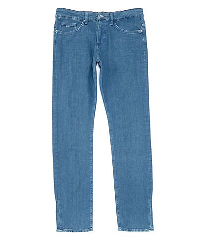 BOSS Slim-Fit Delaware Charcoal Stretch Denim Jeans
