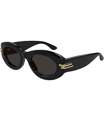 Bottega Veneta Women's Bold Ribbon 51mm Oval Sunglasses