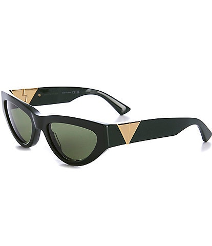 Bottega Veneta Women's BV1176 New Triangle Acetate 55mm Cat Eye Sunglasses