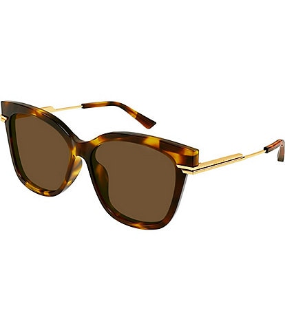 Bottega Veneta Women's Combi 57mm Havana Cat Eye Sunglasses
