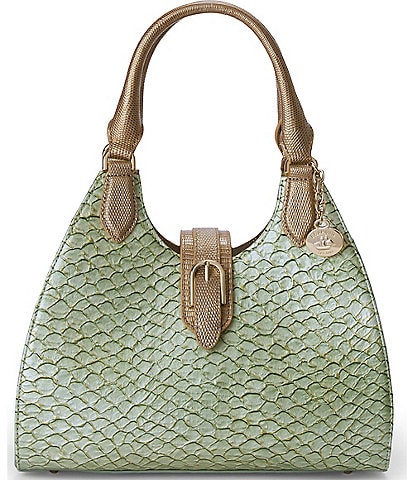 BRAHMIN Adrian Snake Embossed Satchel Bag