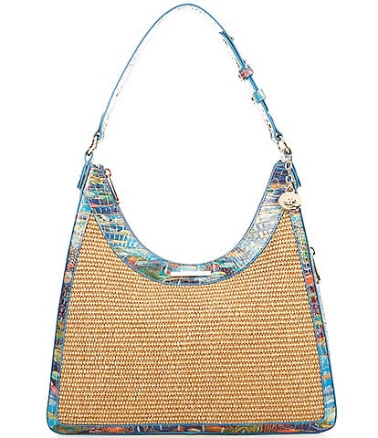 BRAHMIN Abloom Collection Tabitha Raffia Shoulder Bag