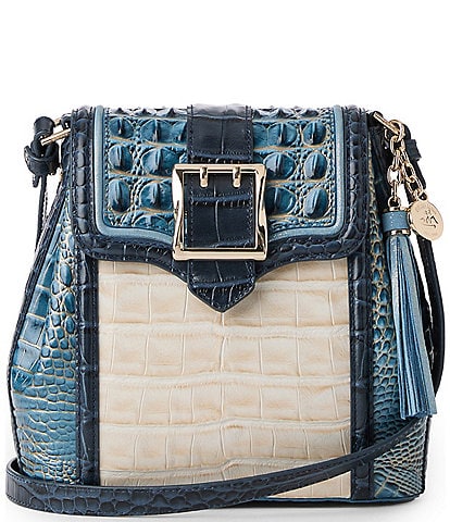BRAHMIN Acoustic Collection Mindful Grey Margo Crossbody Bag