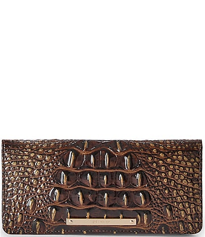 BRAHMIN Ady Melbourne Collection Chocolate Bifold Wallet