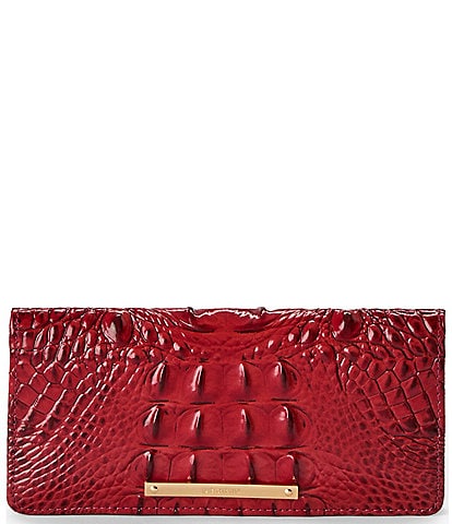 BRAHMIN Ady Melbourne Collection Volcanic Red Bifold Wallet