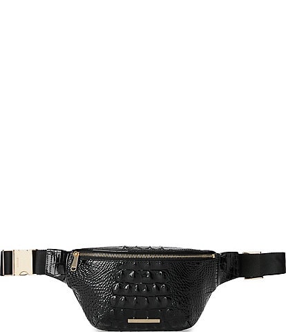 BRAHMIN Black Hollis Compact Belt Bag