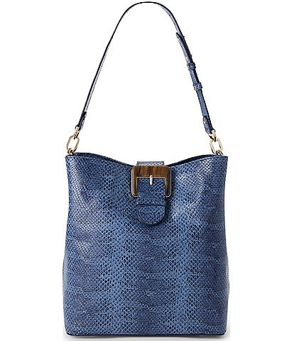 BRAHMIN Bonaire Collection Navy Celina Bucket Bag